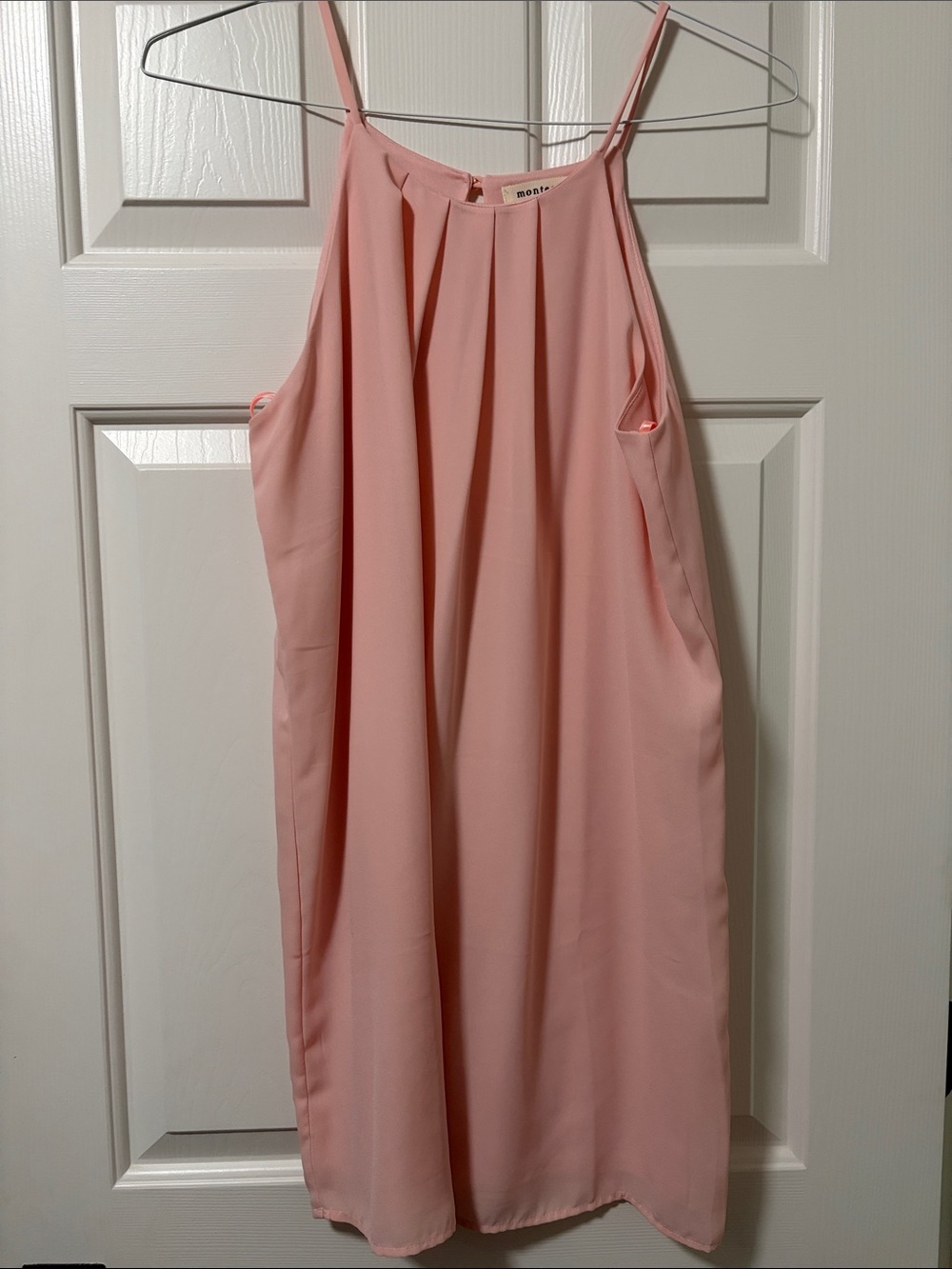 Monteau Blush Pink Spaghetti Strap Midi Dress